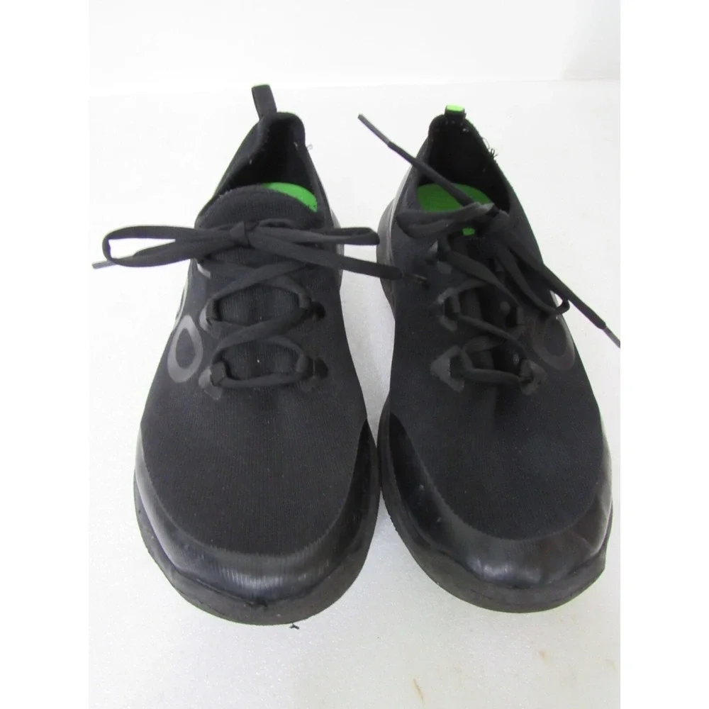 Oofos OOMG Sport LS Low Comfort‎ Shoes Men's size 10 Black Textile White